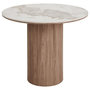 Voir la diapositive 3 : LISA DESIGN Lysa - table à manger plateau effet marbre et pieds effets bois - 4 personnes