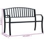 Voir la diapositive 6 : VIDAXL Banc de jardin 125 cm Noir Acier