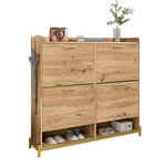 MERAX Meuble à chaussures 20 paires 4 étagères coloris naturel mdf