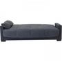 Voir la diapositive 4 : MARKET24 Canapé clic clac 3 places - Tissu gris - Matelas 17 cm - L223 x P96 x H 103 cm - MEGAN