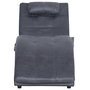 Voir la diapositive 5 : VIDAXL Chaise longue de massage avec oreiller Gris Similicuir daim