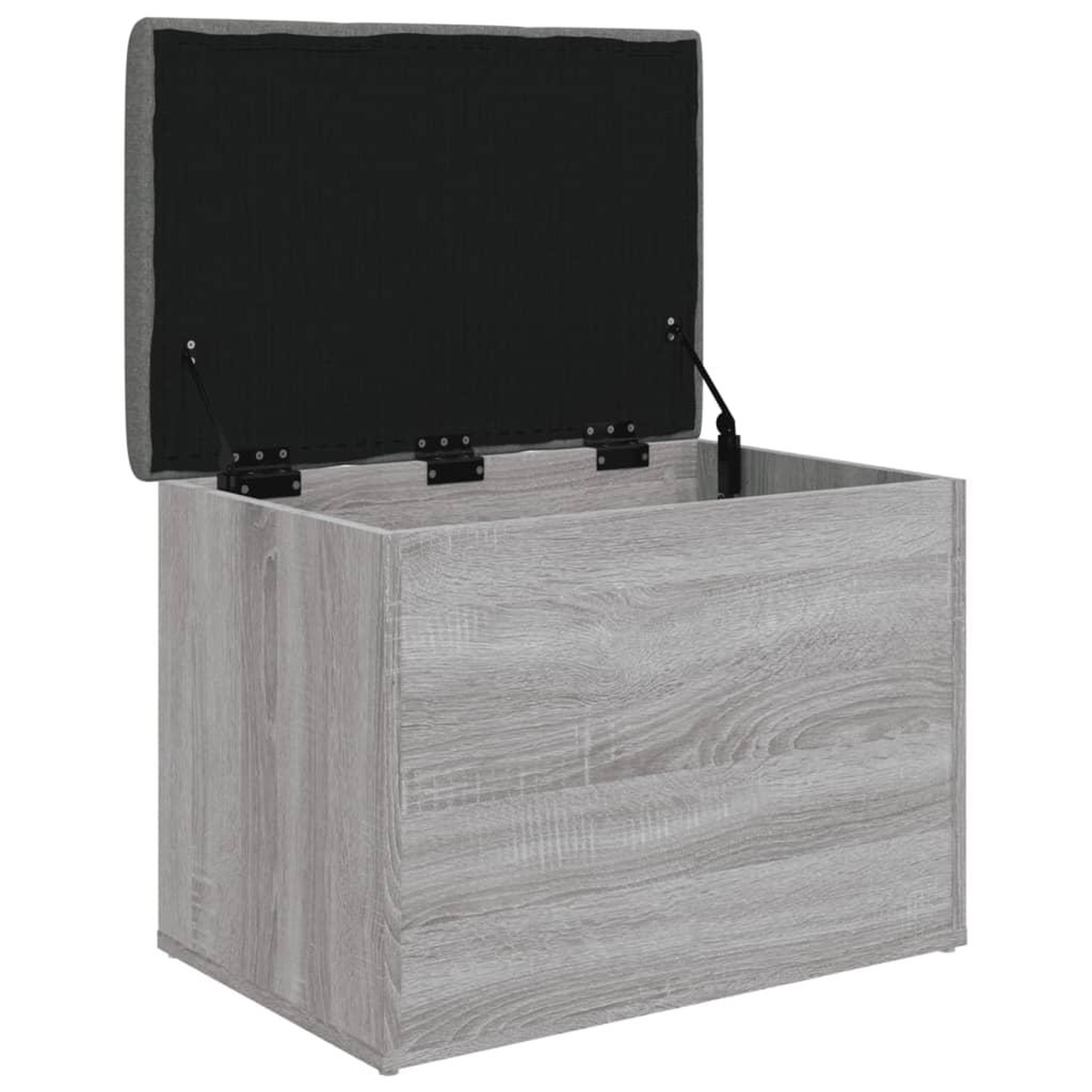 Voir la diapositive 4 : VIDAXL Banc de rangement sonoma gris 62x42x45 cm bois d'ingenierie