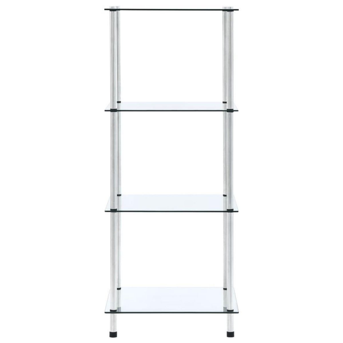 VIDAXL Etagere 4 niveaux Transparent 40x40x100 cm Verre trempe