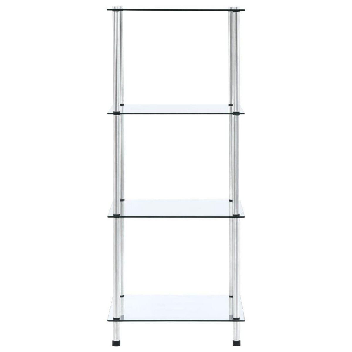 VIDAXL Etagere 4 niveaux Transparent 40x40x100 cm Verre trempe