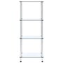Voir la diapositive 2 : VIDAXL Etagere 4 niveaux Transparent 40x40x100 cm Verre trempe