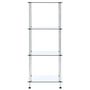Voir la diapositive 2 : VIDAXL Etagere 4 niveaux Transparent 40x40x100 cm Verre trempe