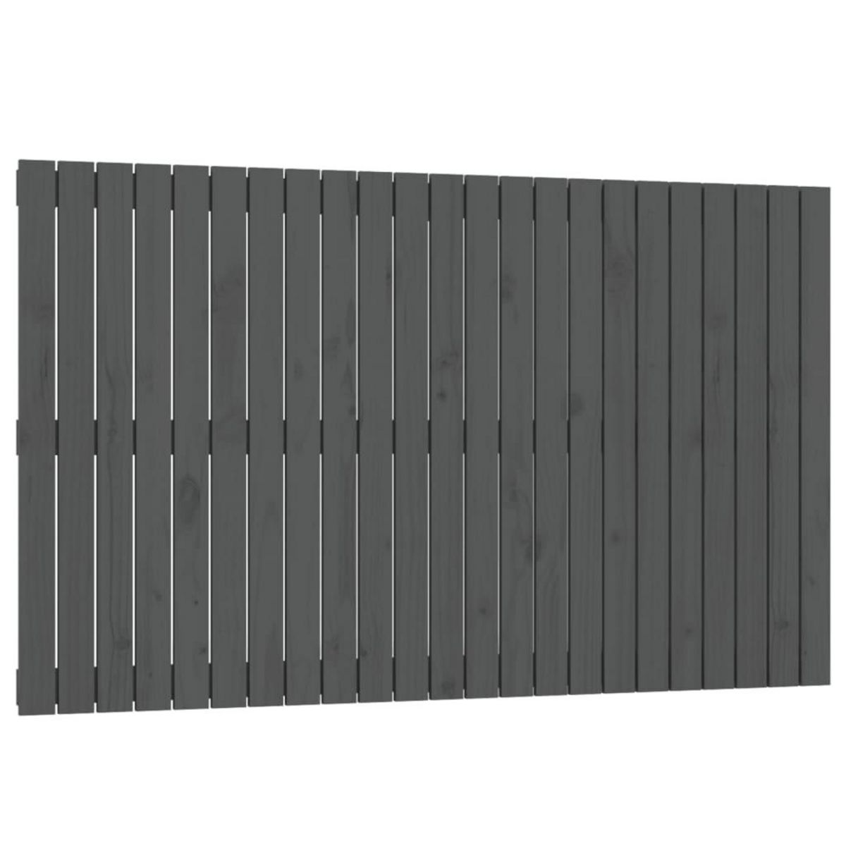 VIDAXL Tete de lit murale Gris 147x3x90 cm Bois massif de pin
