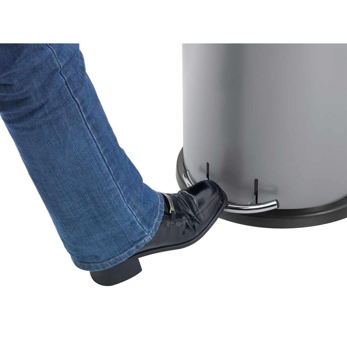 HAILO Poubelle de cuisine, Collecteur grand volume 50L inox KickVisier