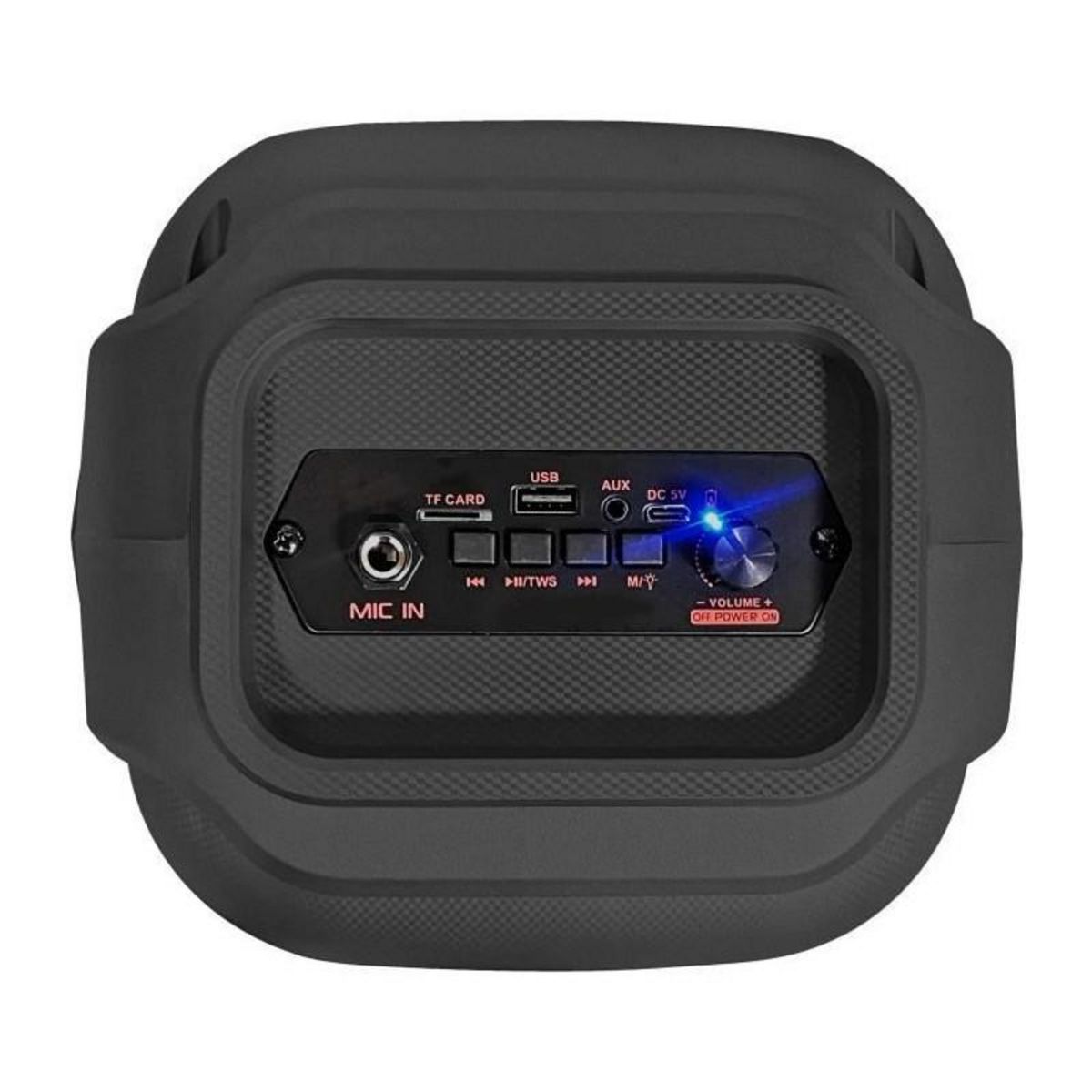 Inovalley Enceinte Karaoké lumineuse - INOVALLEY - KA22-BTH - Bluetooth V5.0 - 49 cm - 500 W - Noir