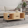 Voir la diapositive 1 : VIDAXL Table basse chene sonoma 102x50x40 cm bois d'ingenierie