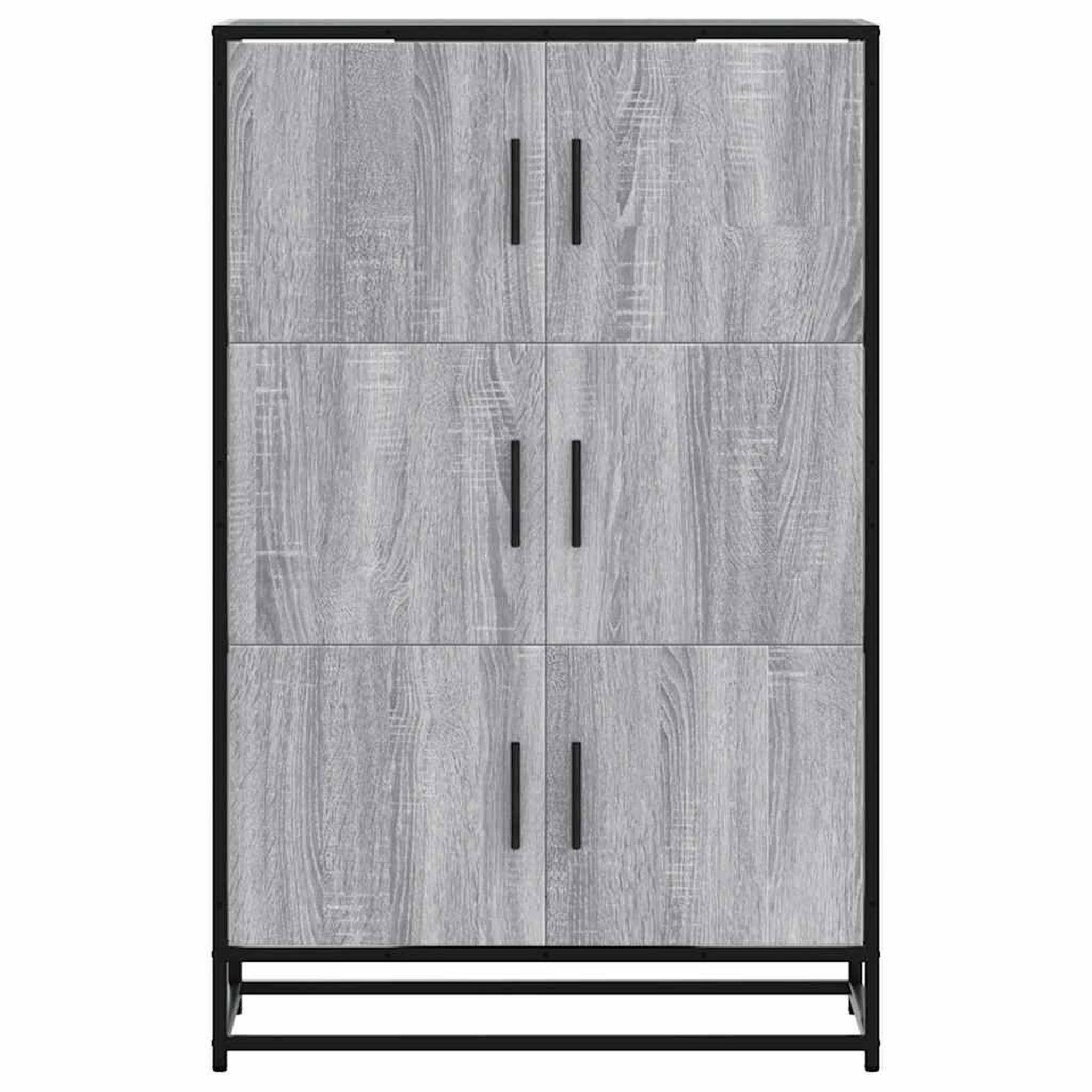 Voir la diapositive 4 : VIDAXL Buffet haut sonoma gris 68x35x106,5 cm bois ingenierie et metal
