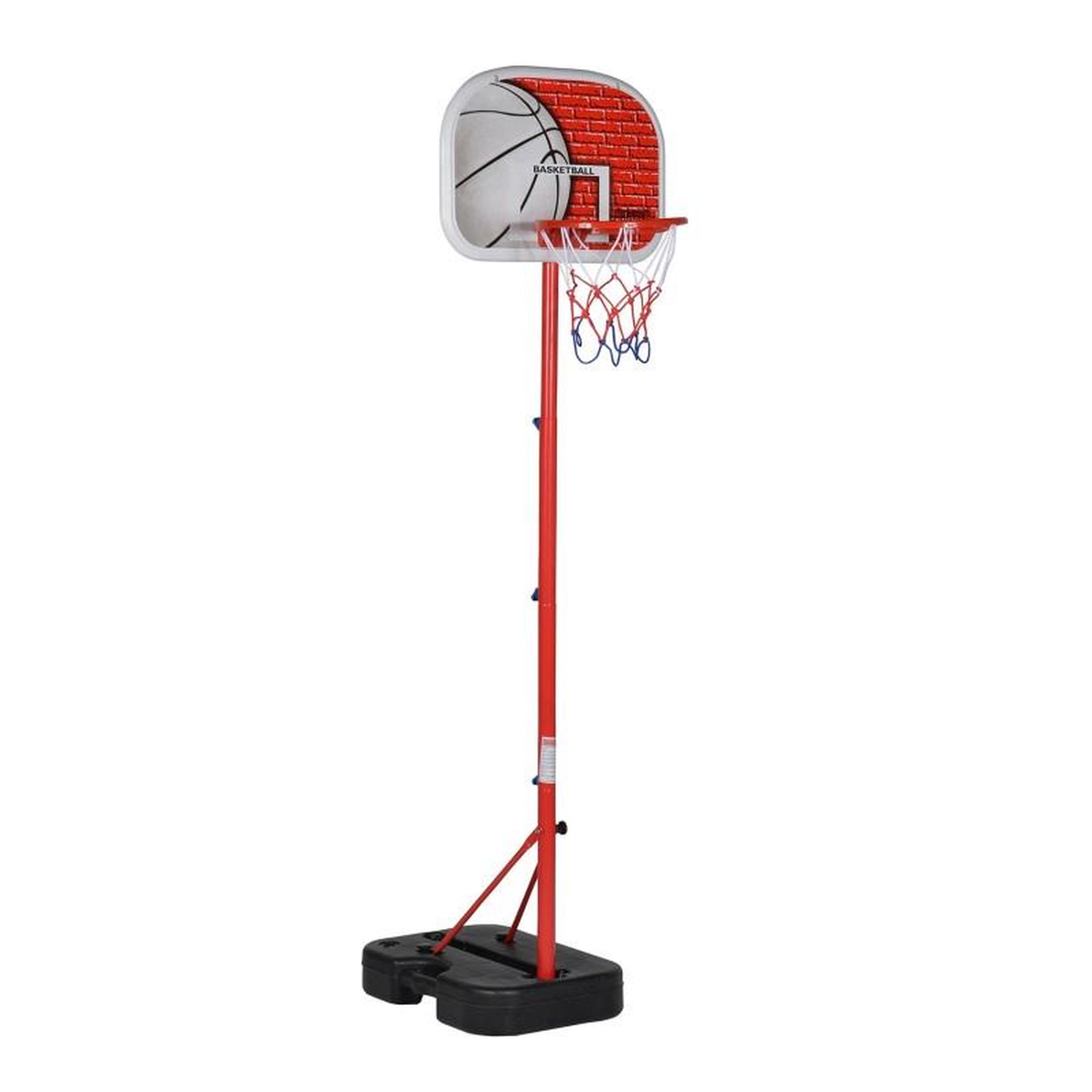 BUMBER Panier de Basket sur Pied Mobile pour Enfant  Atlanta  Hauteur Réglable jusqu'à 1m35