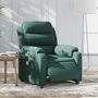 Voir la diapositive 1 : VIDAXL Fauteuil inclinable de massage electrique vert fonce velours