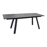 Proloisirs Table de jardin rectangulaire Agra, plateau Verre - graphite/gris 150/200/250 cm