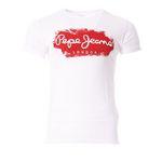 Pepe Jeans T shirt /Rouge Homme Pepe jeans Raury. Coloris disponibles : Blanc