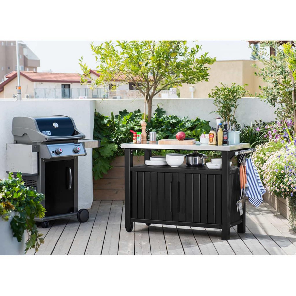 Keter Keter Table d'exterieur multifonctionnelle de barbecue Unity XL