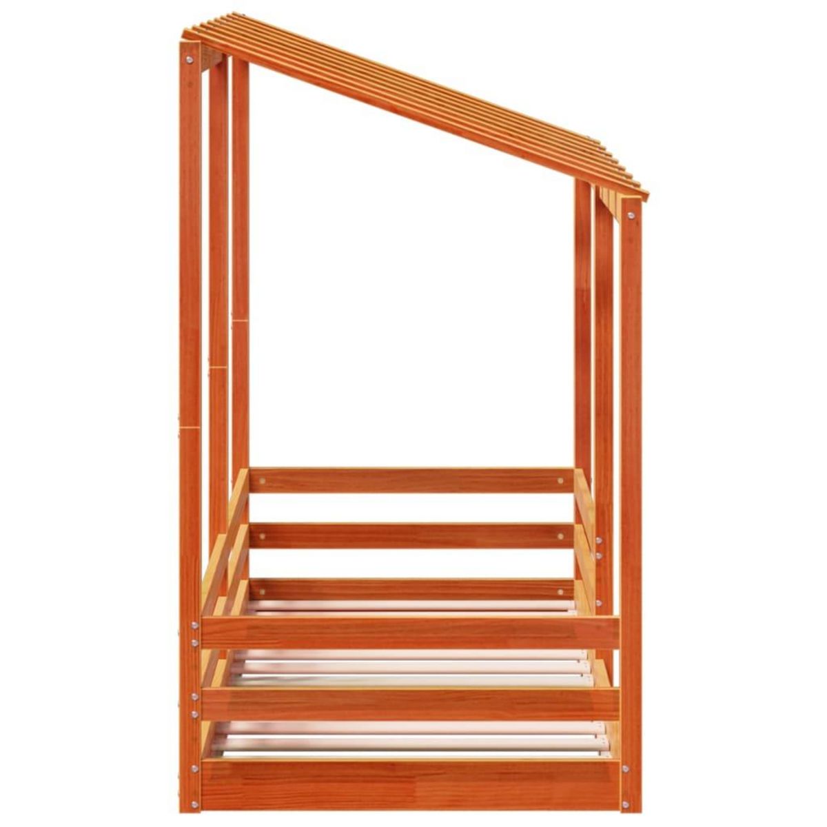 VIDAXL Lit pour enfants sans matelas cire marron 75x190 cm pin massif