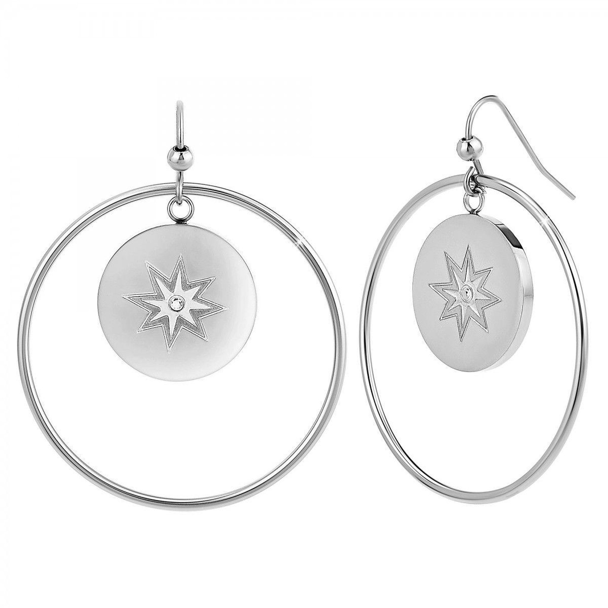 SC CRYSTAL Boucles d'oreilles par SC Crystal ornées d'un véritable diamant blanc