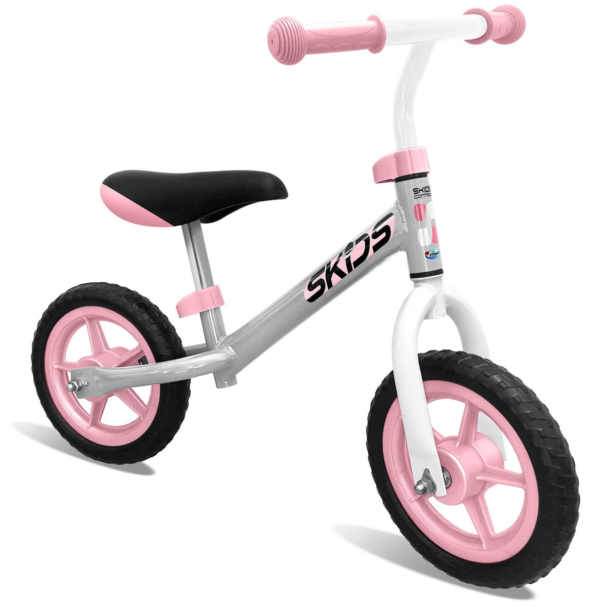 Skids Control Draisienne 10 pouces Kids Control - Grise et rose