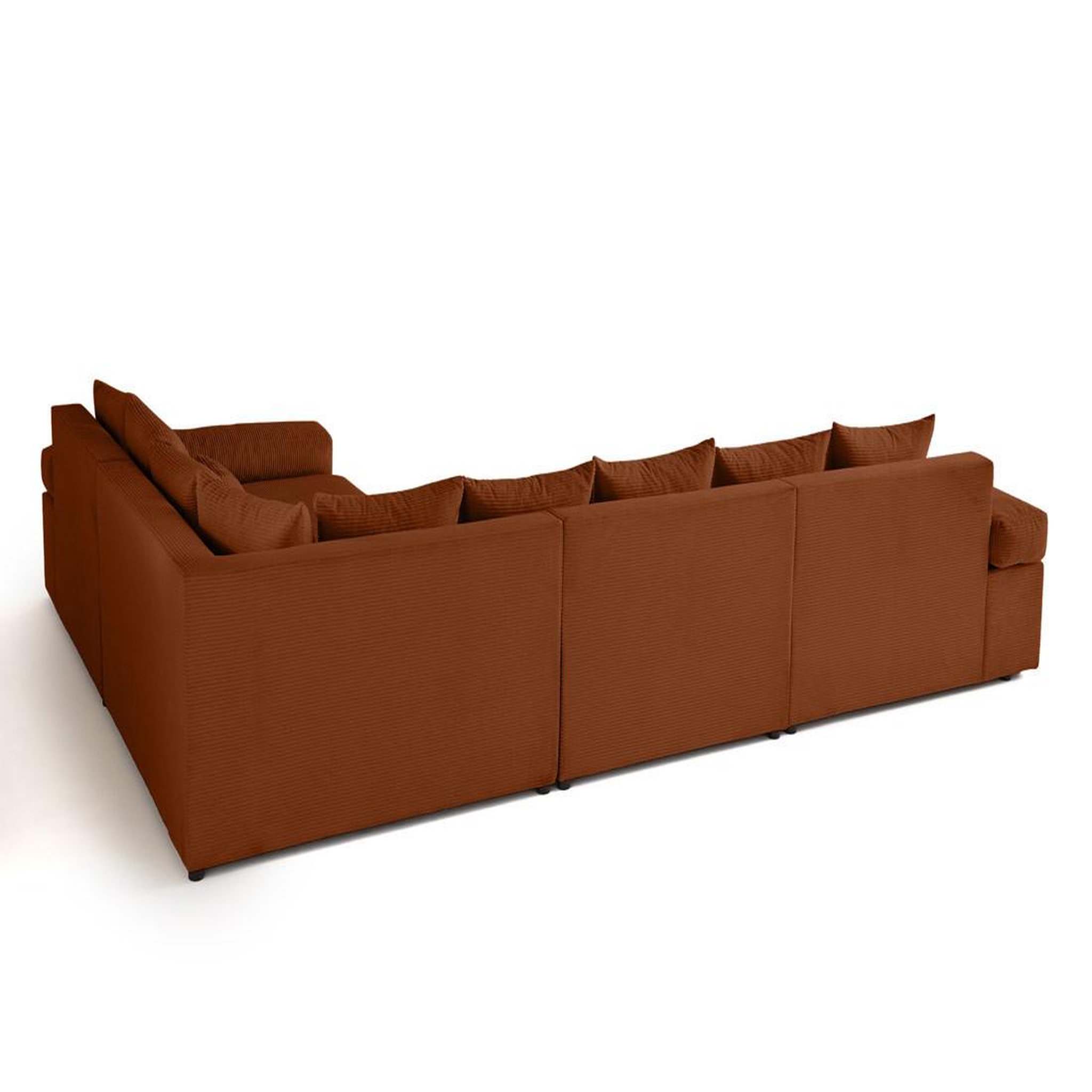Voir la diapositive 5 : LISA DESIGN Aspen - canapé d'angle réversible 5 places - assise profonde - en velours côtelé
