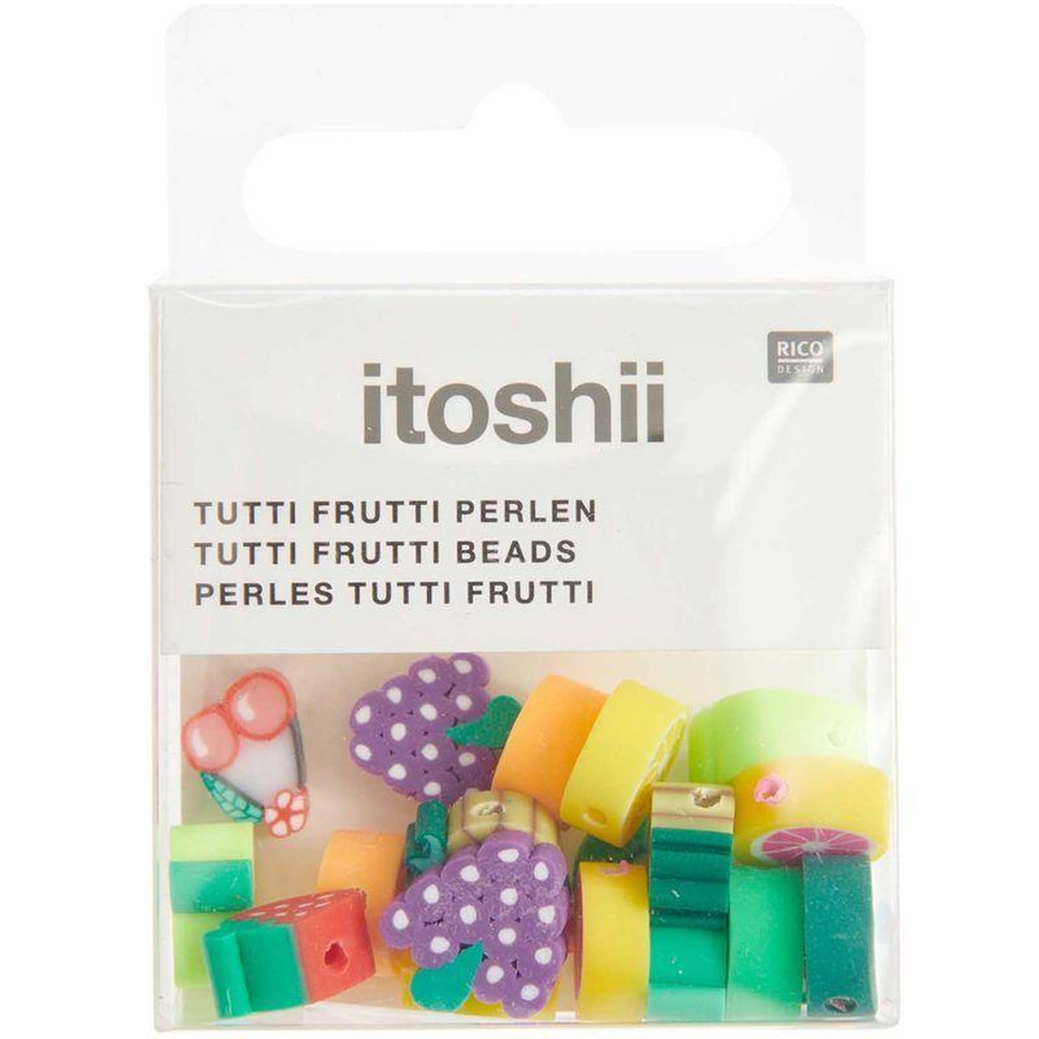Voir la diapositive 1 : RICO DESIGN 20 perles fruits 11 mm