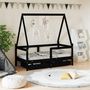 Voir la diapositive 1 : VIDAXL Cadre de lit enfant avec tiroirs noir 70x140 cm bois pin massif