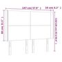 Voir la diapositive 6 : VIDAXL Tete de lit avec oreilles Rose 147x16x118/128 cm Velours