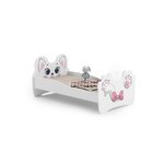 KOBI Lit simple enfant  PINK CAT 140 avec matelas
