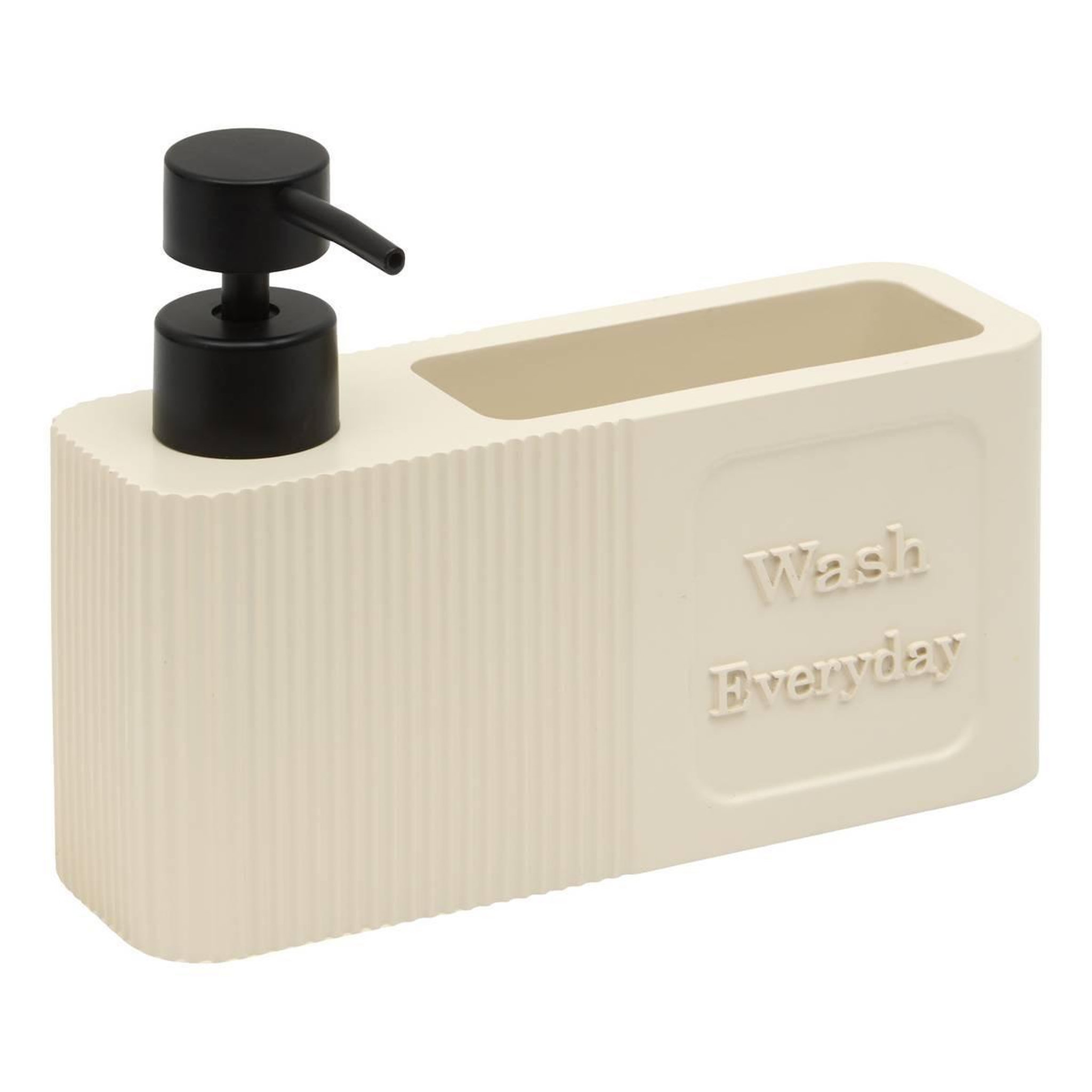 Voir la diapositive 2 : FIVE Distributeur de Savon Avec Éponge  Terra  19cm Argile