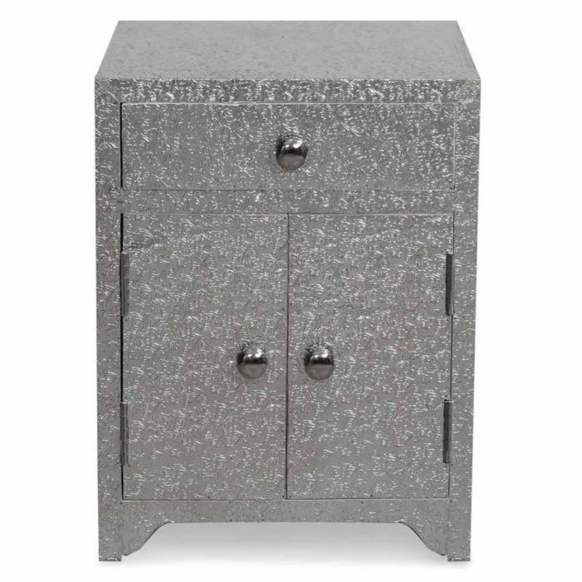 Paris Prix Table de Chevet 1 Tiroir  Tiko  61cm Argent