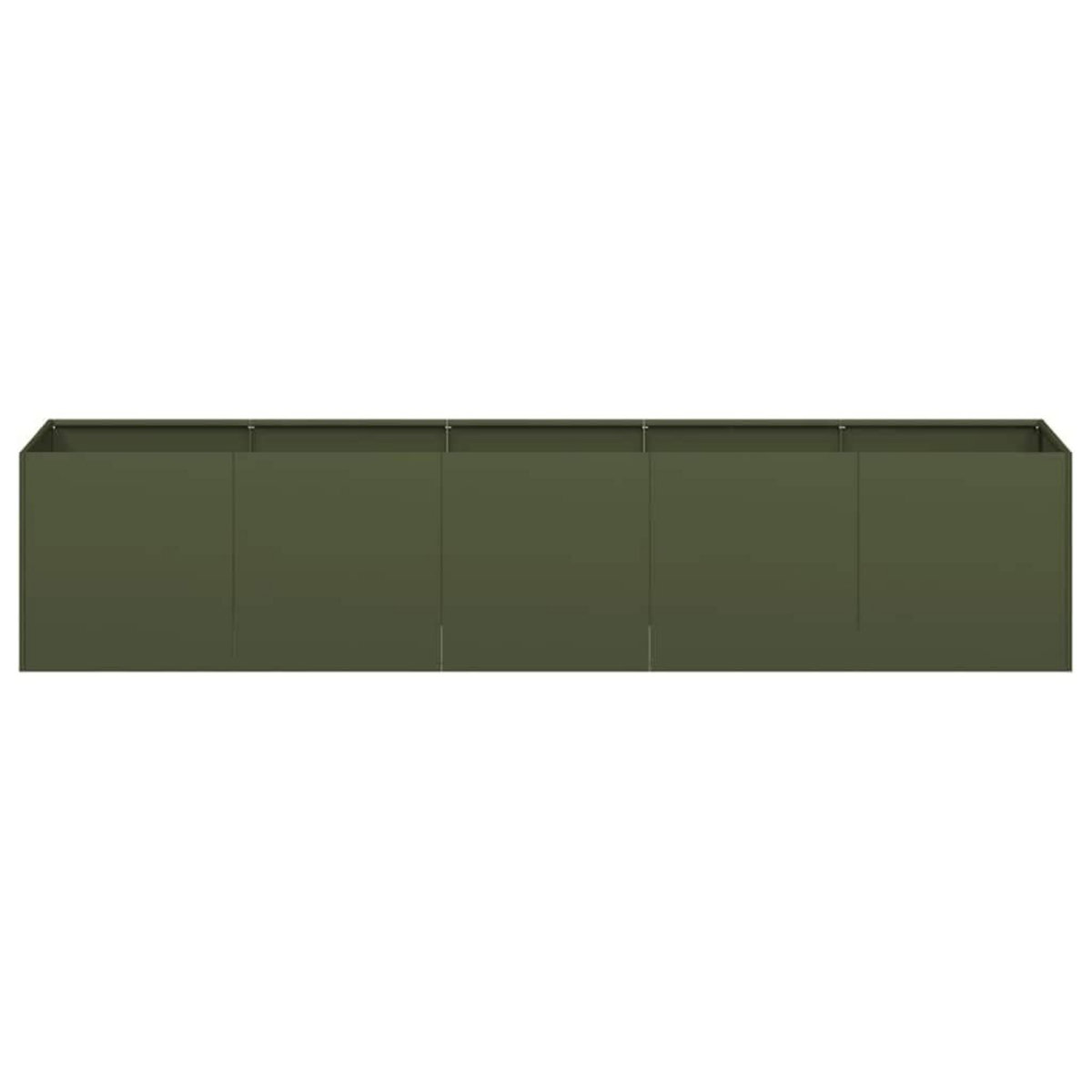 VIDAXL Jardiniere vert olive 200x40x40 cm acier lamine a froid