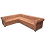 Voir la diapositive 4 : VIDAXL Canape d'angle Chesterfield 6 Places Cuir artificiel Marron