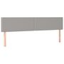 Voir la diapositive 4 : VIDAXL Tete de lit a LED Gris clair 200x5x78/88 cm Tissu