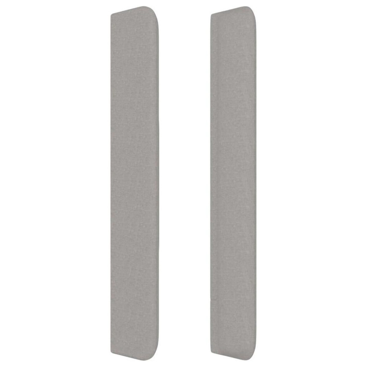 VIDAXL Tete de lit avec oreilles Gris clair 103x16x118/128 cm Tissu