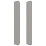 Voir la diapositive 4 : VIDAXL Tete de lit avec oreilles Gris clair 103x16x118/128 cm Tissu
