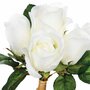  Bouquet de Fleurs  7 Roses  31cm Blanc