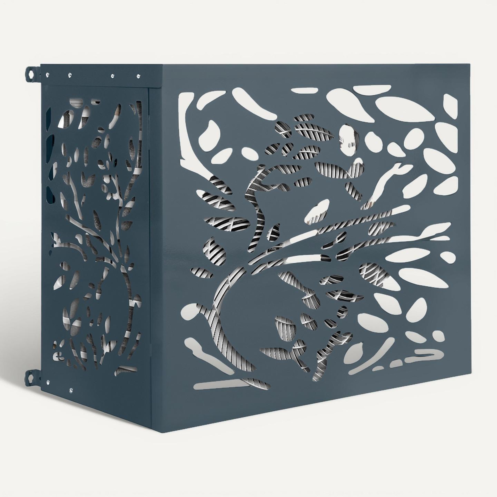 Voir la diapositive 6 : ID MARKET Cache climatiseur en métal gris anthracite LIS protection unité extérieur 95 x 50 x 80 cm