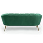 Voir la diapositive 3 : Paris Prix Canapé 3 Places en Velours  Dabren  185cm Vert