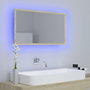 Voir la diapositive 3 : VIDAXL Miroir LED de salle de bain Chêne sonoma 80x8,5x37 cm Acrylique