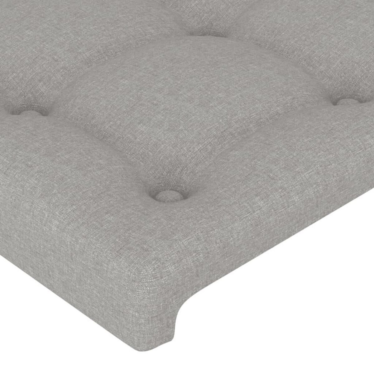 VIDAXL Tete de lit a LED Gris clair 103x16x118/128 cm Tissu