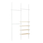 SOBUY SoBuy - Portemanteau Sur Pied à quatre étagères - Blanc - 151x54x214cm - Minimaliste - KLS17-NW