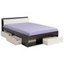 Voir la diapositive 2 : Lit double adulte 160x200 cm avec rangements BOOST