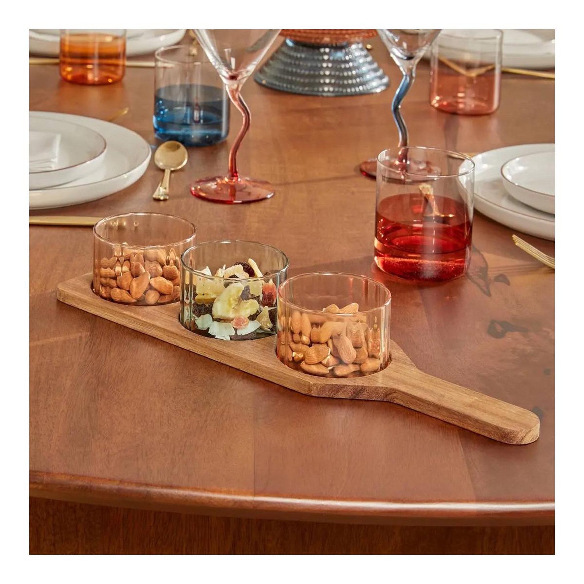 Voir la diapositive 6 : SECRET DE GOURMET Service apéritif 4 pièces  homy  39cm multicolore