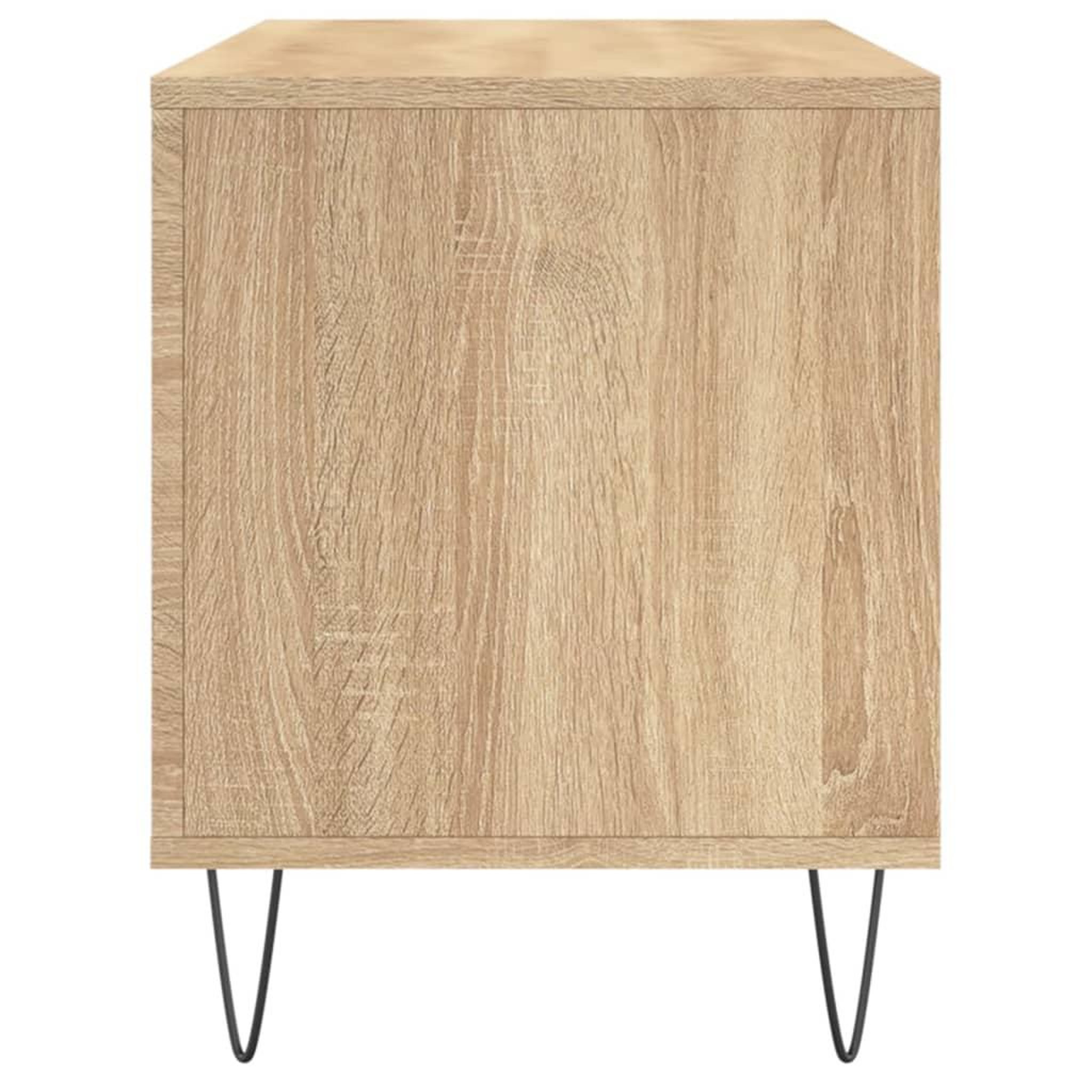 Voir la diapositive 5 : VIDAXL Armoire a disques chene sonoma 100x38x48 cm bois d'ingenierie