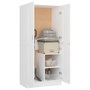 Voir la diapositive 4 : VIDAXL Garde-robe Blanc 82,5x51,5x180 cm Agglomere