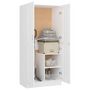 Voir la diapositive 4 : VIDAXL Garde-robe Blanc 82,5x51,5x180 cm Agglomere