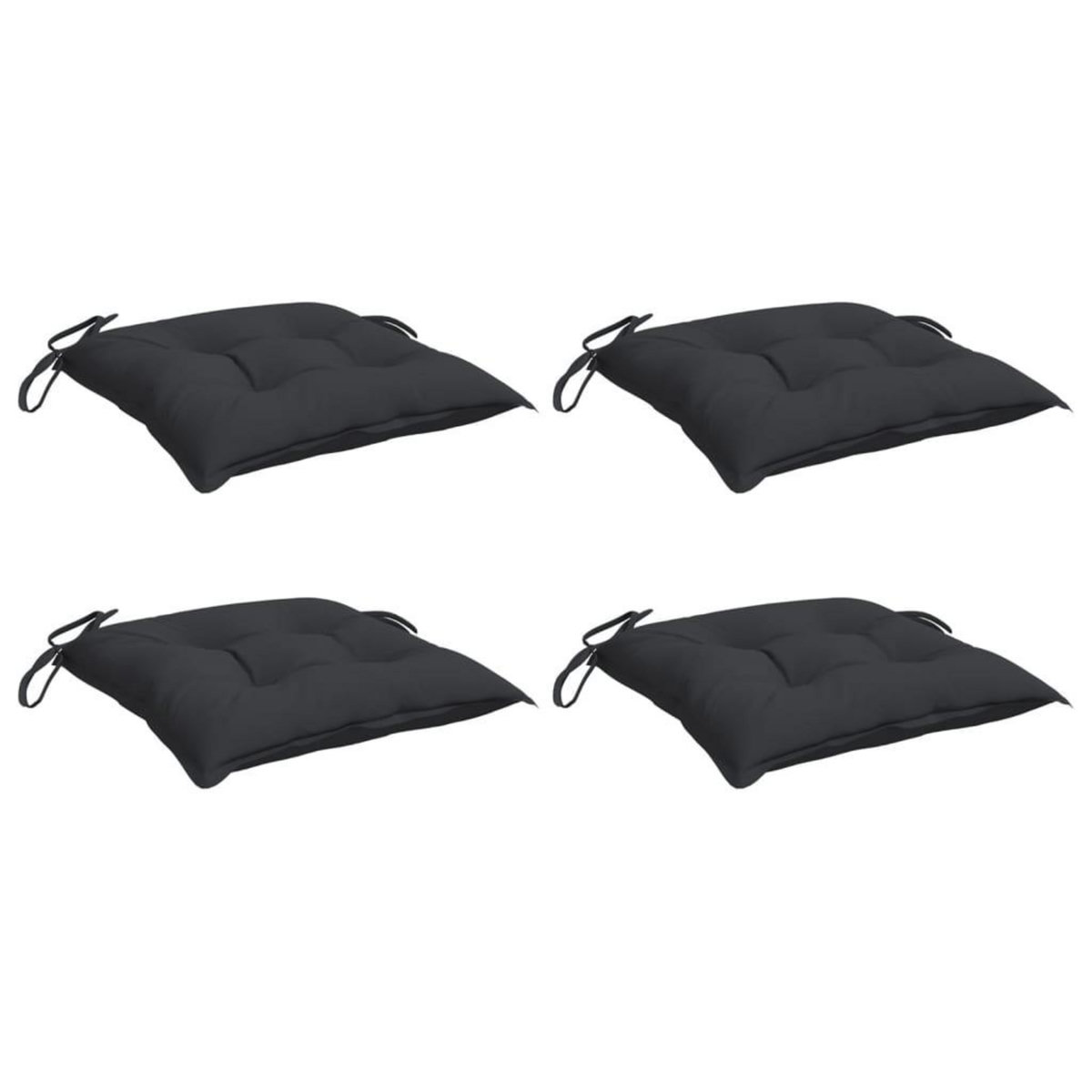 VIDAXL Coussins de palette lot de 4 noir 50x50x7 cm tissu oxford