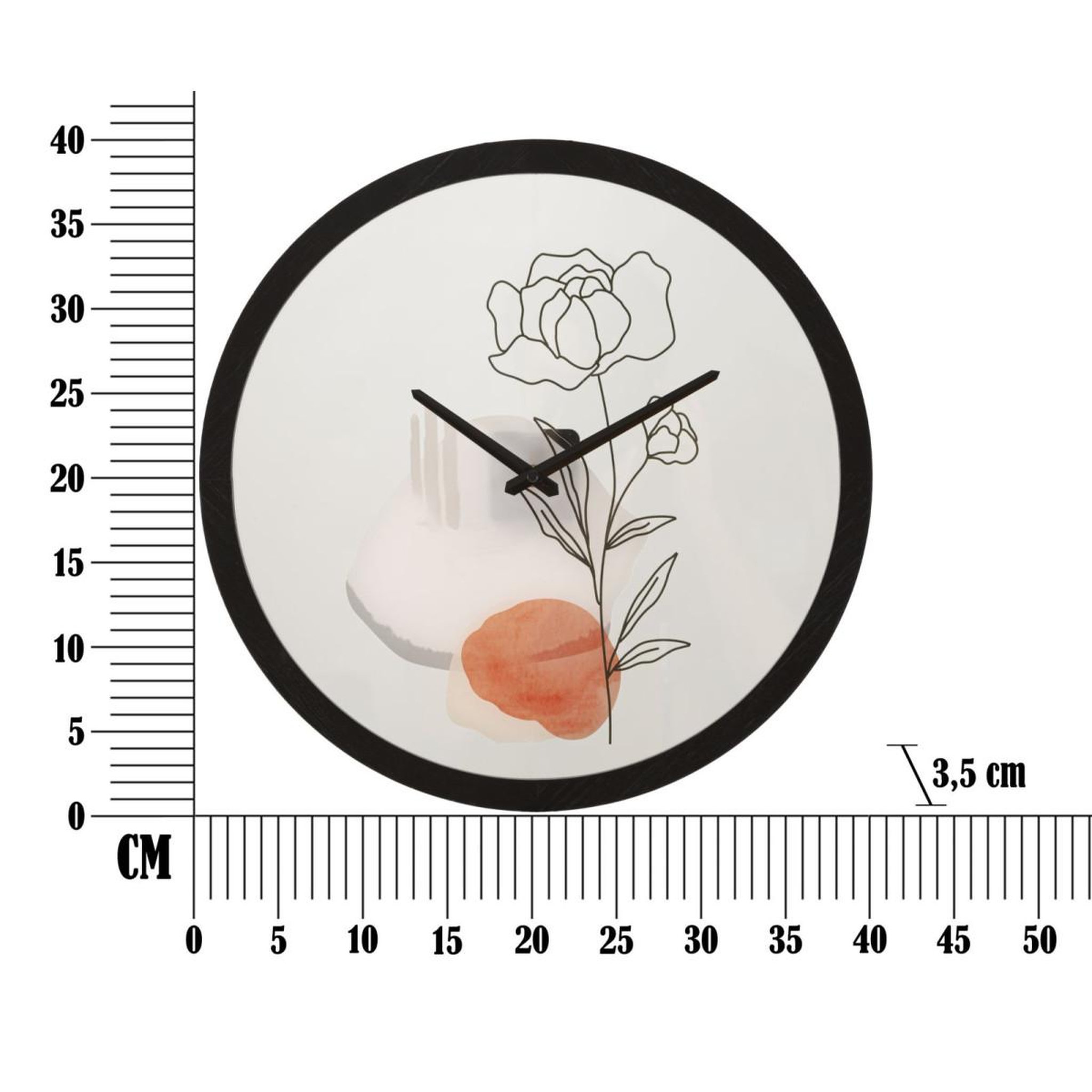 Voir la diapositive 6 : Paris Prix Horloge murale en verre  rose  40cm multicolore