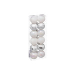 FEERIC LIGHT & CHRISTMAS Lot de 12 Boules de Noël  Colorama  4cm Argent & Blanc