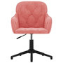 Voir la diapositive 3 : VIDAXL Chaise pivotante de bureau Rose Velours